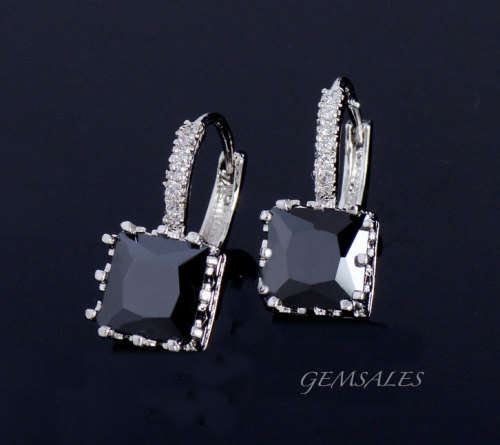 STUNNING NEW ARRIVAL! BLACK CUBIC ZIRCONIA  EARRINGS