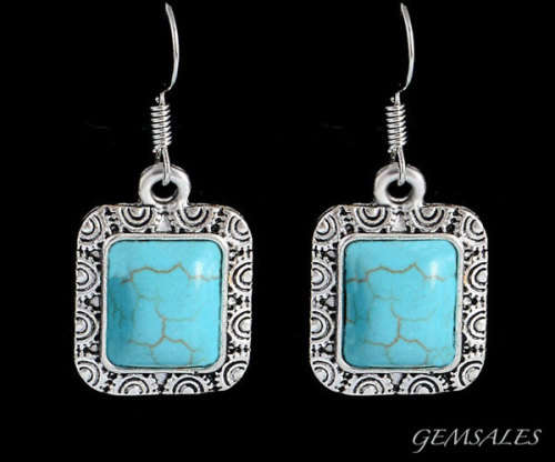 ***NEW ARRIVAL*** NATURAL TURQUOISE STONE EARRINGS