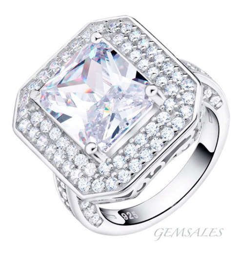 #NEW ARRIVAL# EXCEPTIONAL# SENSATIONAL# 6 CARAT SIMULATED DIAMOND RING STAMPED 925-SIZE 7
