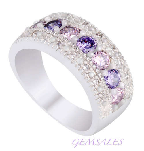 *NEW ARRIVAL!!! STUNNING AMETHYST RING* STAMPED 925*  ~ SIZE 7 3/4 - P (56mm)