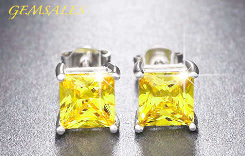 STUNNING NEW ARRIVAL! CITRINE  CZ  EARRINGS