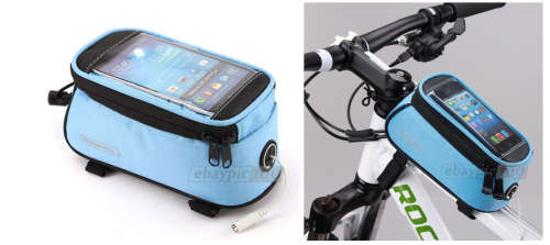 ROSWHEEL Cycling Bicycle Waterproof Frame Pannier Front 4.2" Cell Phone Tube Bag Case