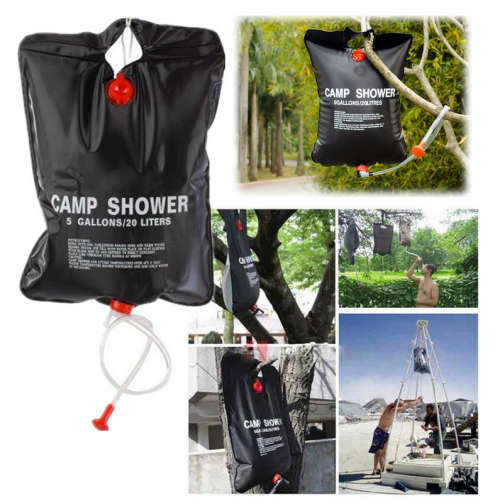 20L Solar Energy Heated Shower Pipe Bag for Sport Camping Hiking Camp Outdoor