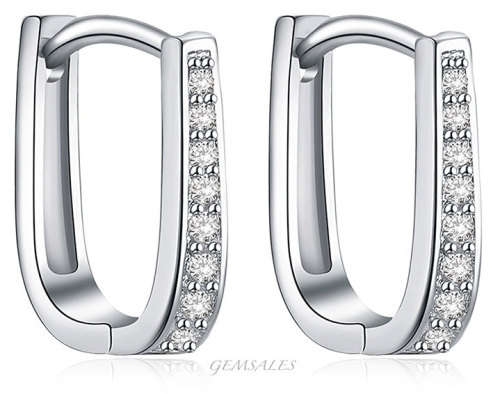 ELEGANT CZ HOOP EARRINGS
