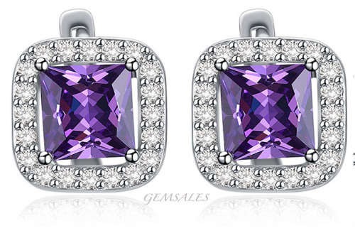 AMETHYST CZ IN ELEGANT SETTING