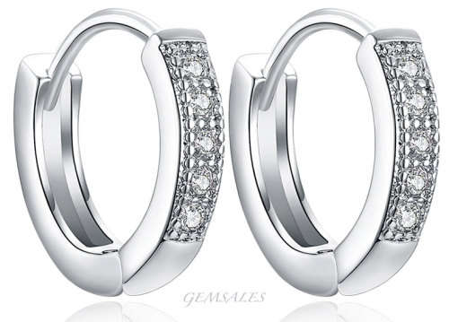 SILVER CUFF  EARRINGS WITH MICRO INLAY  ~ UNISEX