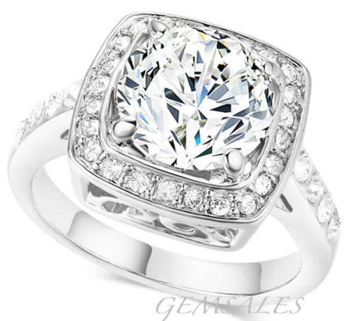 BRILLIANT CUT 6ct Cr. Diamond & Accents #SENSATIONAL#  - SIZE 7 1/4 -O (55mm)