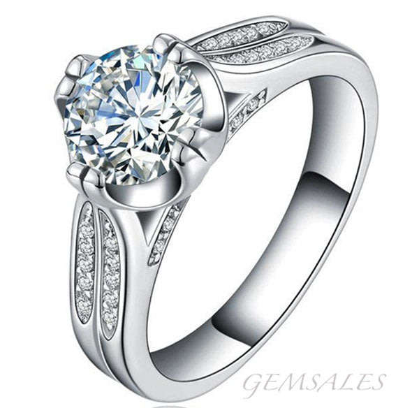 BRILLIANT CUT 2.43ct Cr. Diamond With Accents S925 #SENSATIONAL#  - SIZE 7