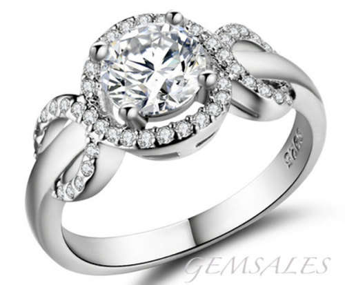 CLASSIC ELEGANT DESIGN CZ RING *S925*  - SIZE  7