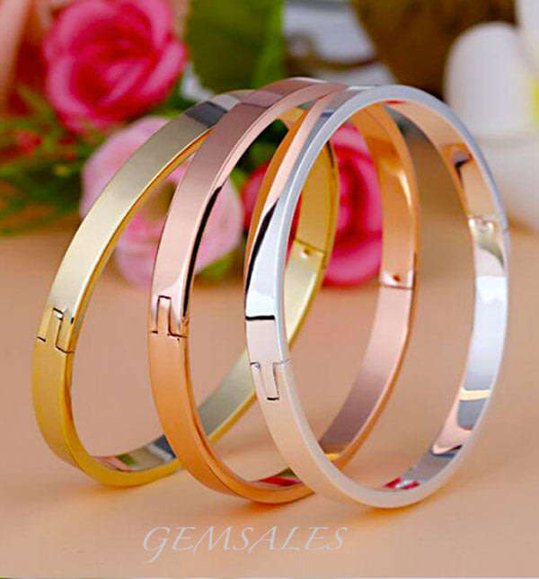 ROSE GOLD PLATED BANGLE  ***18KRGP***