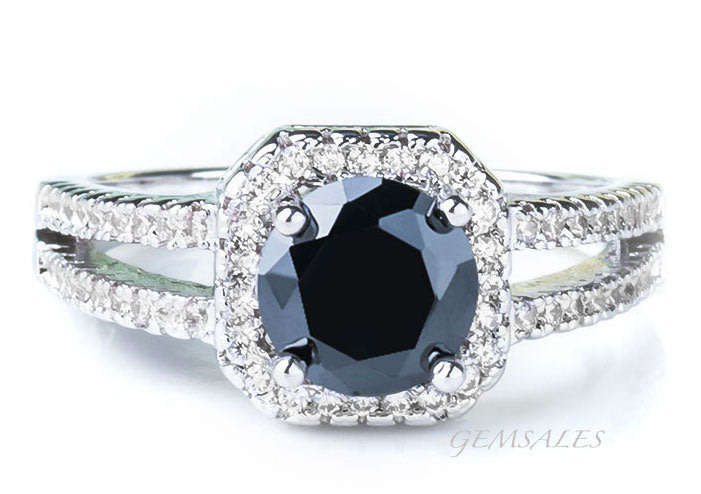 *NEW ARRIVAL* STUNNING BLACK CUBIC ZIRCONIA RING WITH ACCENTS *S925*  SIZE  6  1/2 *