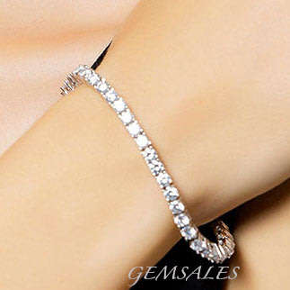 TENNIS BRACELET # 41 SIMULATED DIAMONDS  0.43ct EACH #  ELEGANT  ***GIFT IDEA***