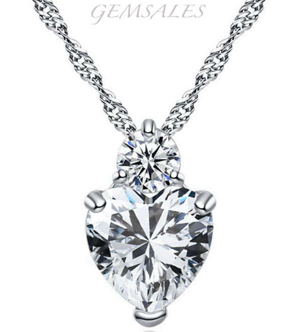 STUNNING  BRILLIANT CUT CZ NECKLACE #S925#    ***GIFT IDEA***