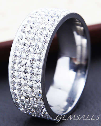HOT FASHION !!!  ***SWAROVSKI  CRYSTAL***   RING SIZE    9 - R 1/2 - 59.5mm