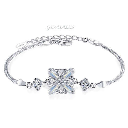 ELEGANT CRYSTAL BRACELET WITH BAGUETTE INLAY  *S925*