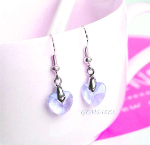 *VIOLET SWAROVSKI CRYSTAL EARRINGS*