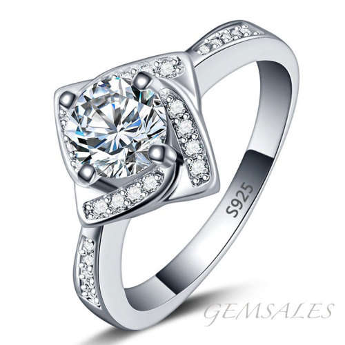 BRILLIANT CUT 1.43ct Cr. Diamond & Accents S925 #SENSATIONAL#  - SIZE   6  - M - 52mm