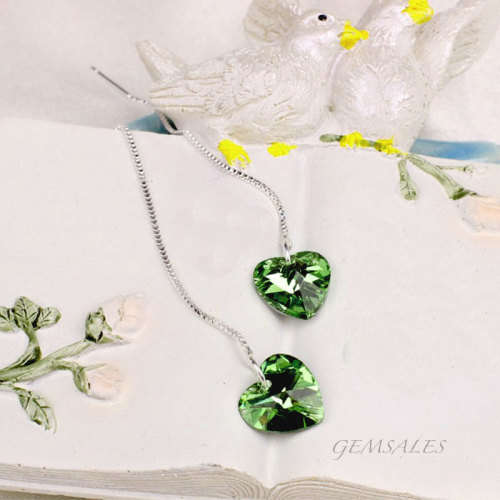 *SWAROVSKI SILVER CHAIN EARRINGS* S925 #STUNNING#