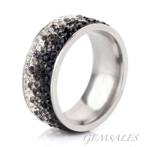 HOT FASHION !!! Band Iced Out Made With *SWAROVSKI*  CRYSTALS    SIZE  -  7 - O - 54.5mm