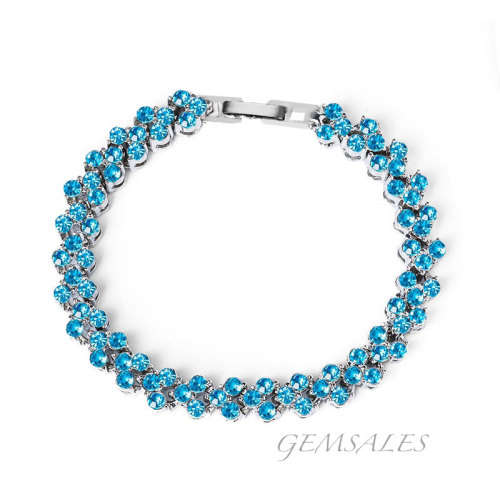 ELEGANT DESIGN CRYSTAL BRACELET  -  18.5cm