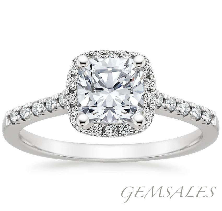 2.0ct  Simulated Diamond CZ Halo Setting  #18KGP#  SIZE  7