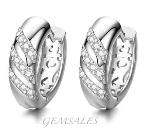 ELEGANT CUFF  EARRINGS WITH MICRO INLAY  CZ