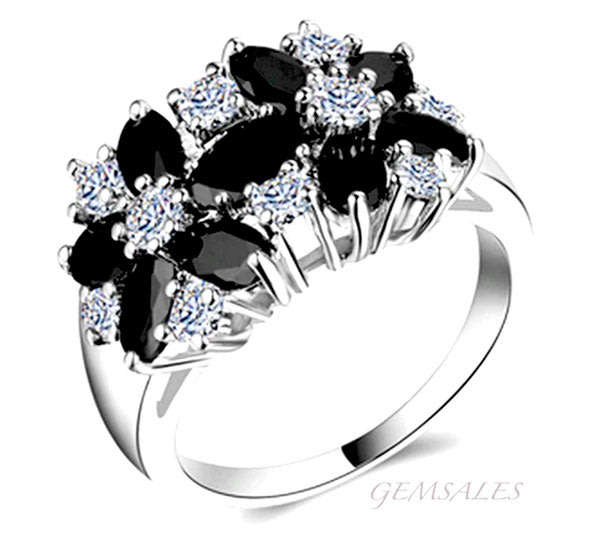 SPECTACULAR  FLOWER DESIGN CZ RING  *S925* SIZE   7 - O - 54.5mm