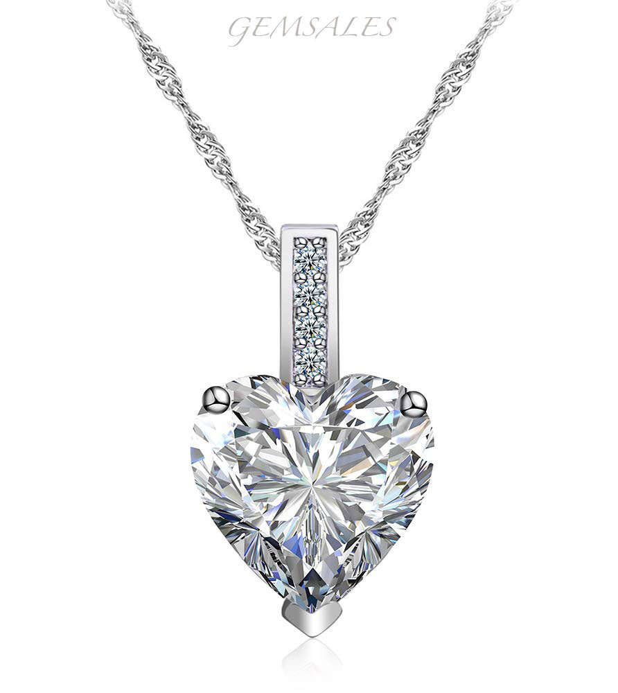 BRILLIANT CUT CZ PENDANT NECKLACE  *CHAIN 45cm + EXTENSION 5cm*