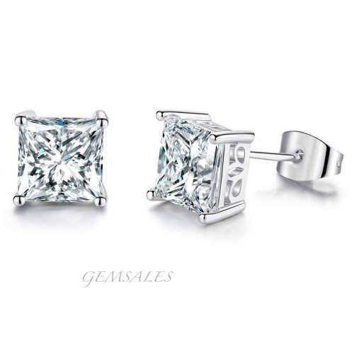 3ct   ***PRINCESS CUT***   CZ  EARRINGS