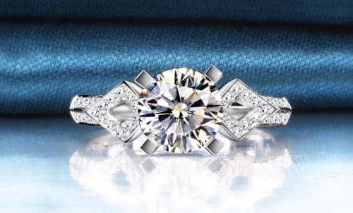 .75ct  SIM DIAMOND CZ 4 PRONG SETTING WITH INLAY   *S925*  SIZE    5.75  -  L  -  51.5mm