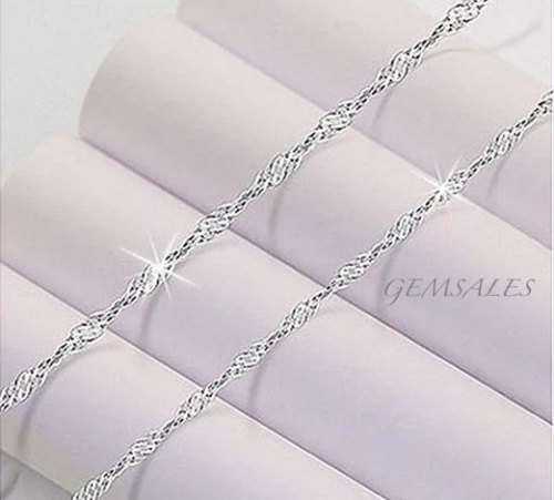 SILVER WATER WAVE CHAIN  - LENGTHS AVAILABLE    40cm - 45 cm - 50cm - 55cm  *10 AVAILABLE*