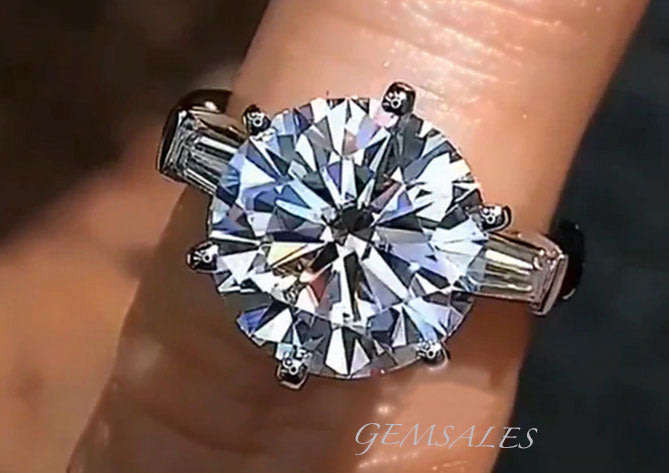 BRILLIANT CUT 2.75ct Cr Diamond CZ BAGUETTE INLAY SENSATIONAL S925  SIZES  8 - 8.75 - 9 - 9.5 - 9.75