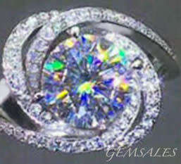 BRILLIANT CUT 2.75ct Cr Diamond CZ Twirl Setting With Inlay *S925*   SIZE    7  -  O  -  54.5mm
