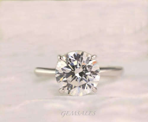 2.75ct Cr Diamond CZ Ring In Classic Solitaire Setting *S925* SIZE  6  -  M  -  53mm