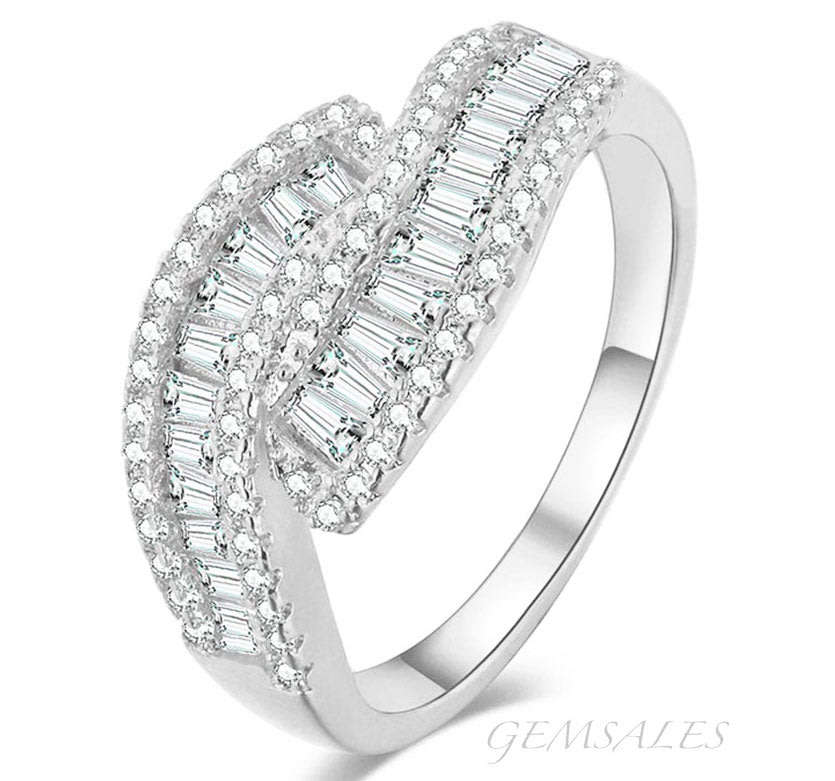 BRILLIANT CUT BAGUETTES IN PAVE SETTING *SPECTACULAR BRILLIANCE*    SIZES     5.75  /  6.5  /  9