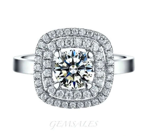 .50ct  SIM DIAMOND CZ HALO DESIGN *SPECTACULAR*S925*    SIZES   6.25   /   8.75    AVAILABLE