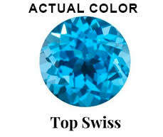 2.9ct SWISS BLUE TOPAZ CZ   S925  *STUD EARRINGS*