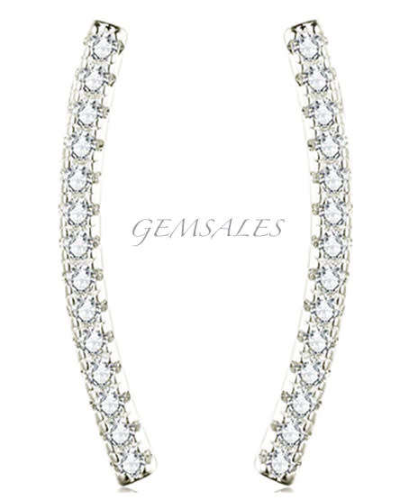 ELEGANT SILVER BAR  STUD EARRINGS  S925 *WITH MICRO INLAY*