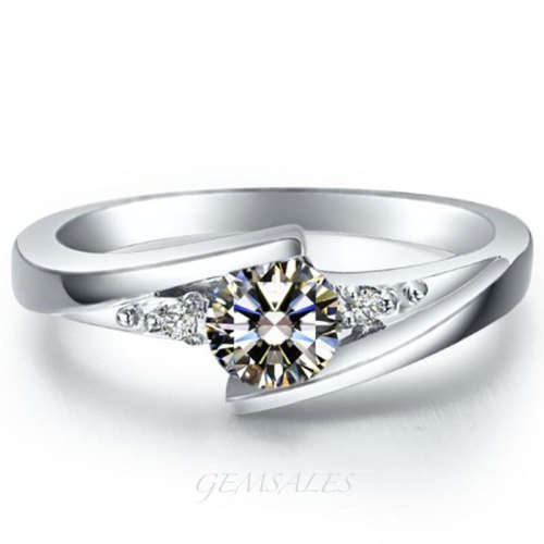.50ct Cr Diamond CZ Ring In Elegant Setting *18KGP* SIZE  10