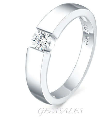 Elegant .25ct Sim Diamond CZ #Tube Setting#  *18KGP*  SIZE  9