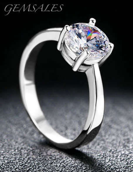 1.25ct Brilliant Cut Solitaire Sim Diamond CZ   *18KGP*   SIZE  6.5