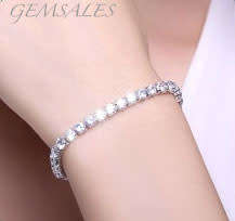 .25ct x 41 CZ Brilliant Cut Tennis Bracelet 19cm
