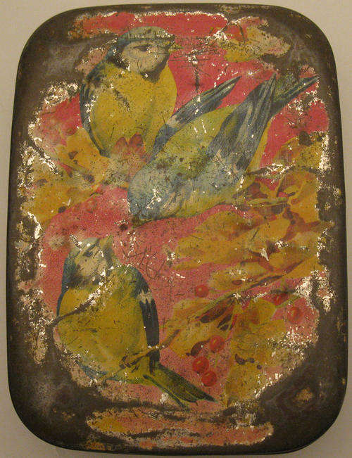 REDUCED!!!ANCIENT BLUE BIRD TOFFEE TIN