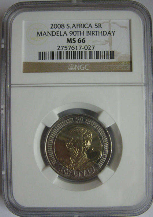 Mandela 90th Birthday R5 NGC MS66 @@@ CRAZY@@@ R1 Start - SUNDAY SPECIAL!!!!