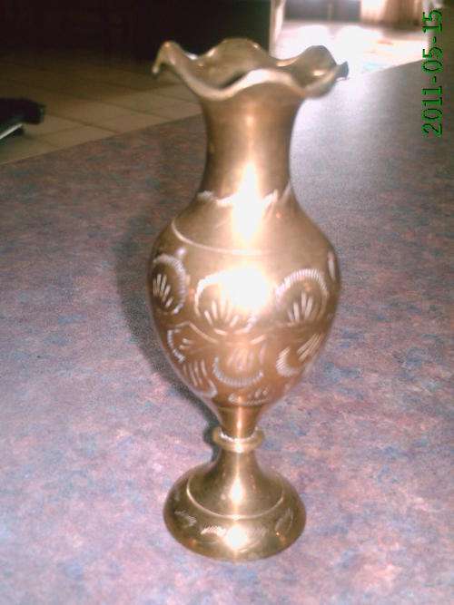 1 Brass Vase 16cm High