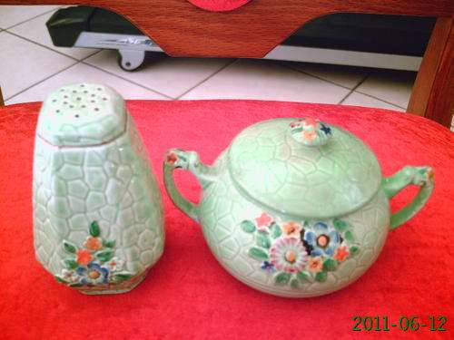 Stunning* Antique Holland Crown Devon Sugar and Spice