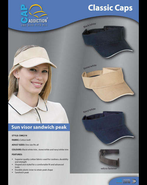 SUN VISOR SANDWICH PEAK CAP (UNISEX)