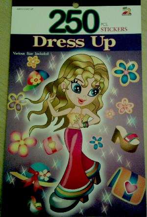 GIRLS 250PCS DRESS UP STICKER BOOKLET Various Sizes.