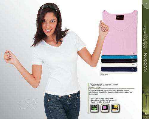 190g Ladies V-Neck T-Shirt