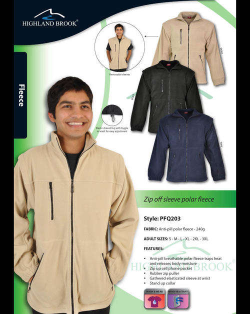 Highland Brook Zip Off Sleeve Polar Fleece